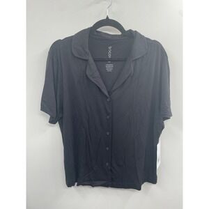 NWT Boody Goodnight Sleep Shirt Women's Small Black Short Sleeve Classic Summer